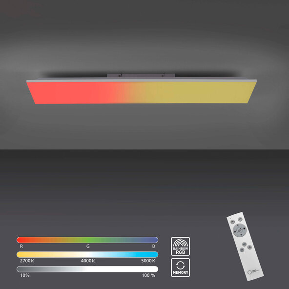 Φωτιστικό οροφής LED Yukon, 26 W, 3.050 lm, 100 x 25 cm