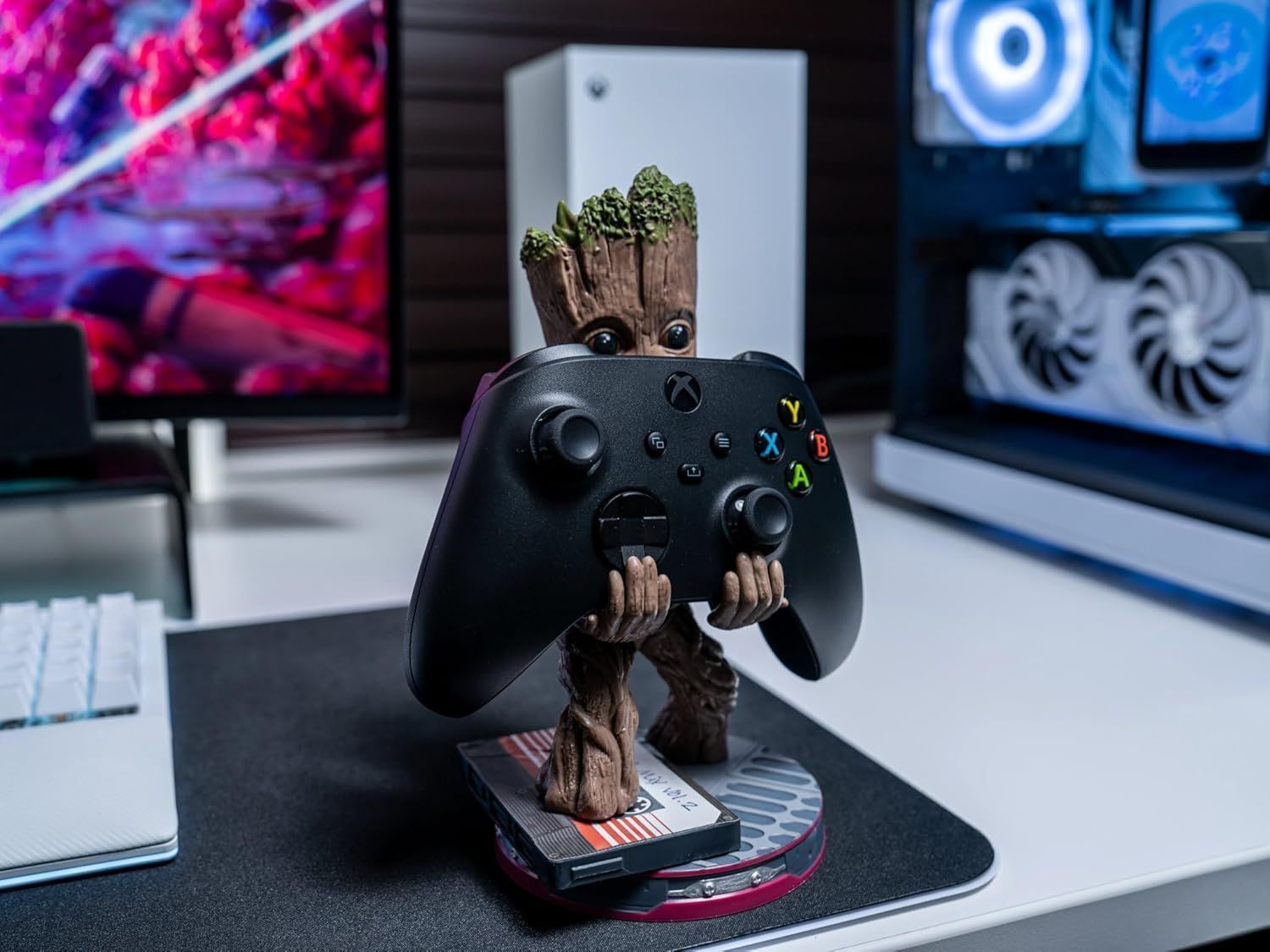 Statuetta del giovane Groot dei Guardiani della Galassia Marvel - EXQUISITE GAMING - Cable Guys - Supporto per auricolari o piccolo accessorio