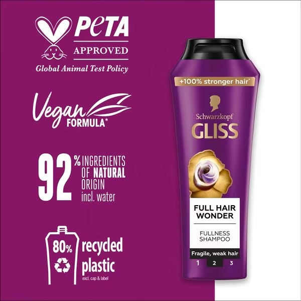 Gliss šampón na celé vlasy 250ml<br>250ml