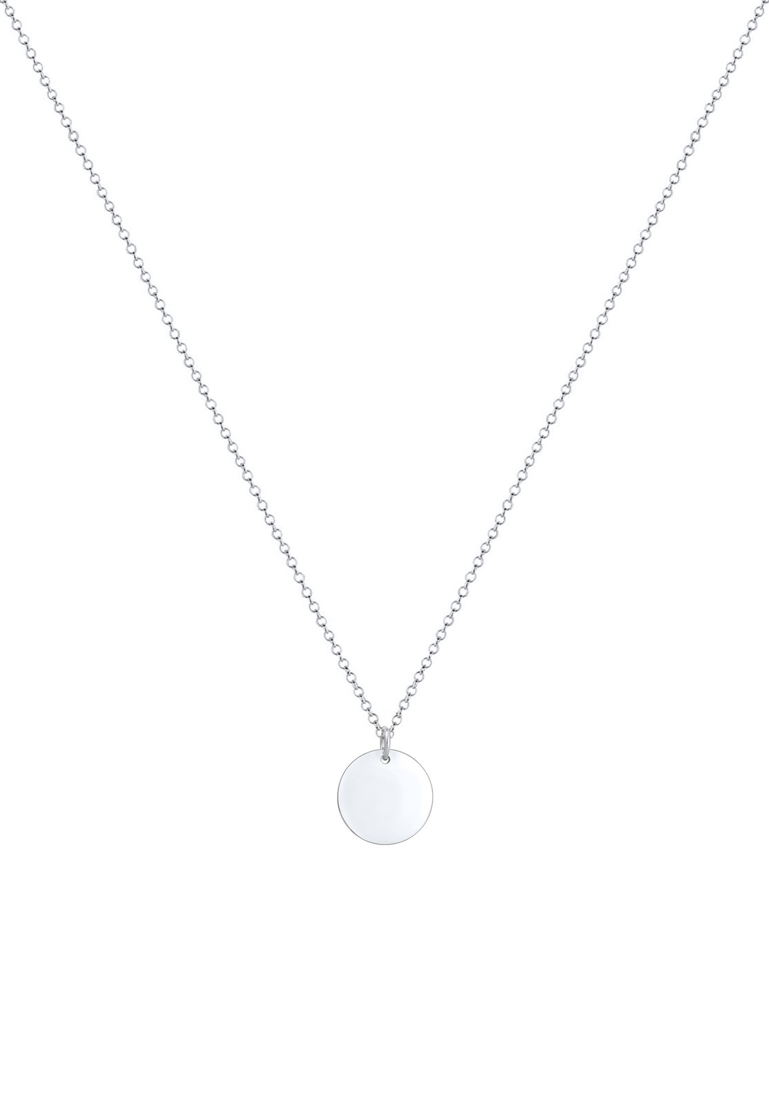 Elli Pendentif de base rond en argent 925 sterling pour femme
