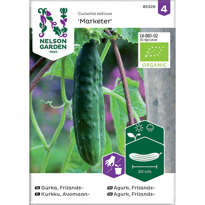 Semillas de pepino Nelson Garden para exterior, comercializador, orgánico