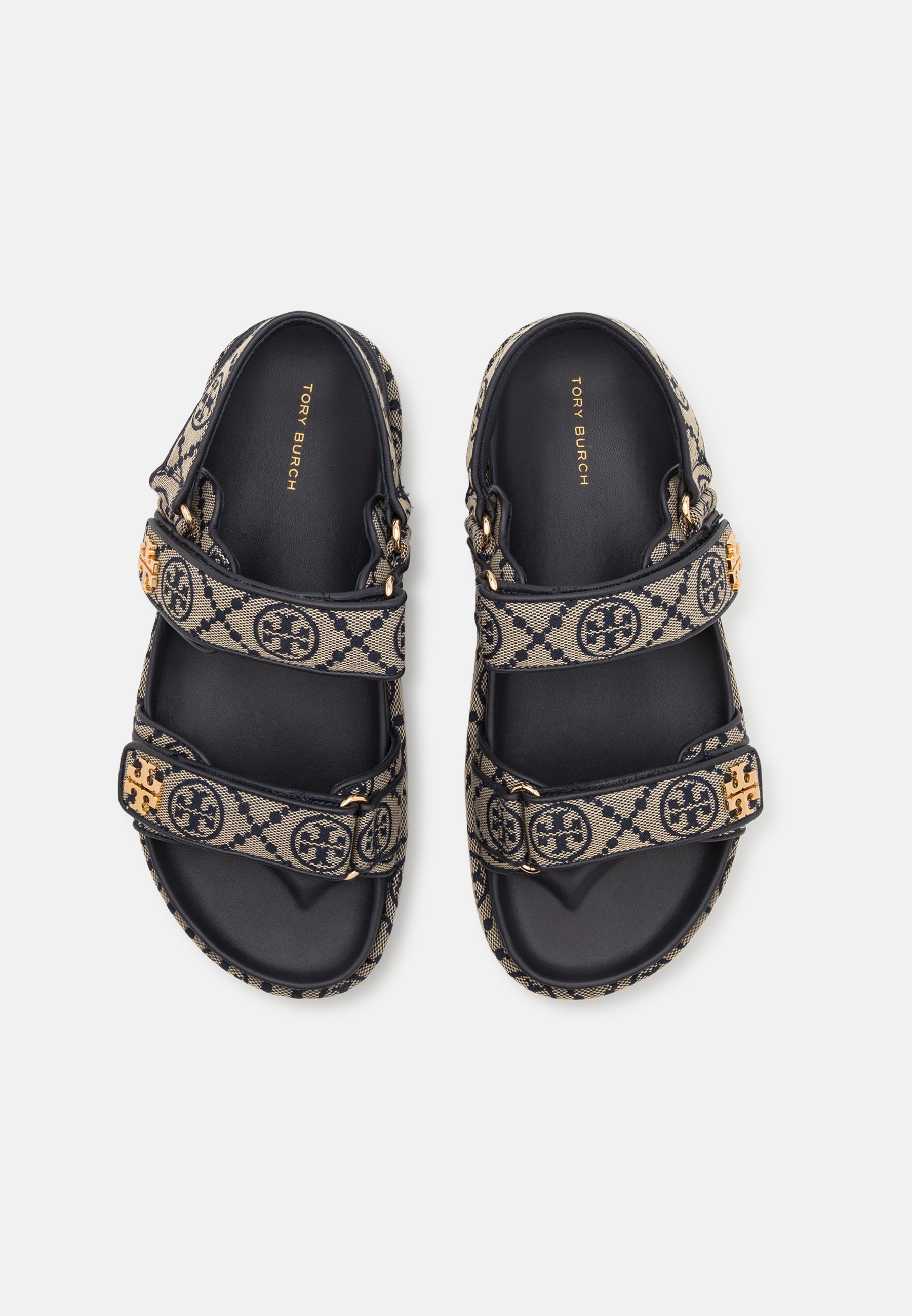 Tory Burch MONOGRAM KIRA SPORT - Sandale cu platformă - perfect navy