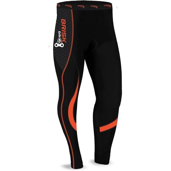 Pantalon de cyclisme - BRISK BIKE - Model 1 Pro - Orange - Coussin intégré - Respirant