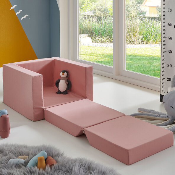 Kindersessel ausklappbar, rosa