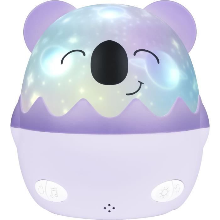 Luce notturna musicale senza fili - BIGBEN - Koala - Proiezione a 360° - 13 film - 8 melodie - Telecomando - Batteria USB-C