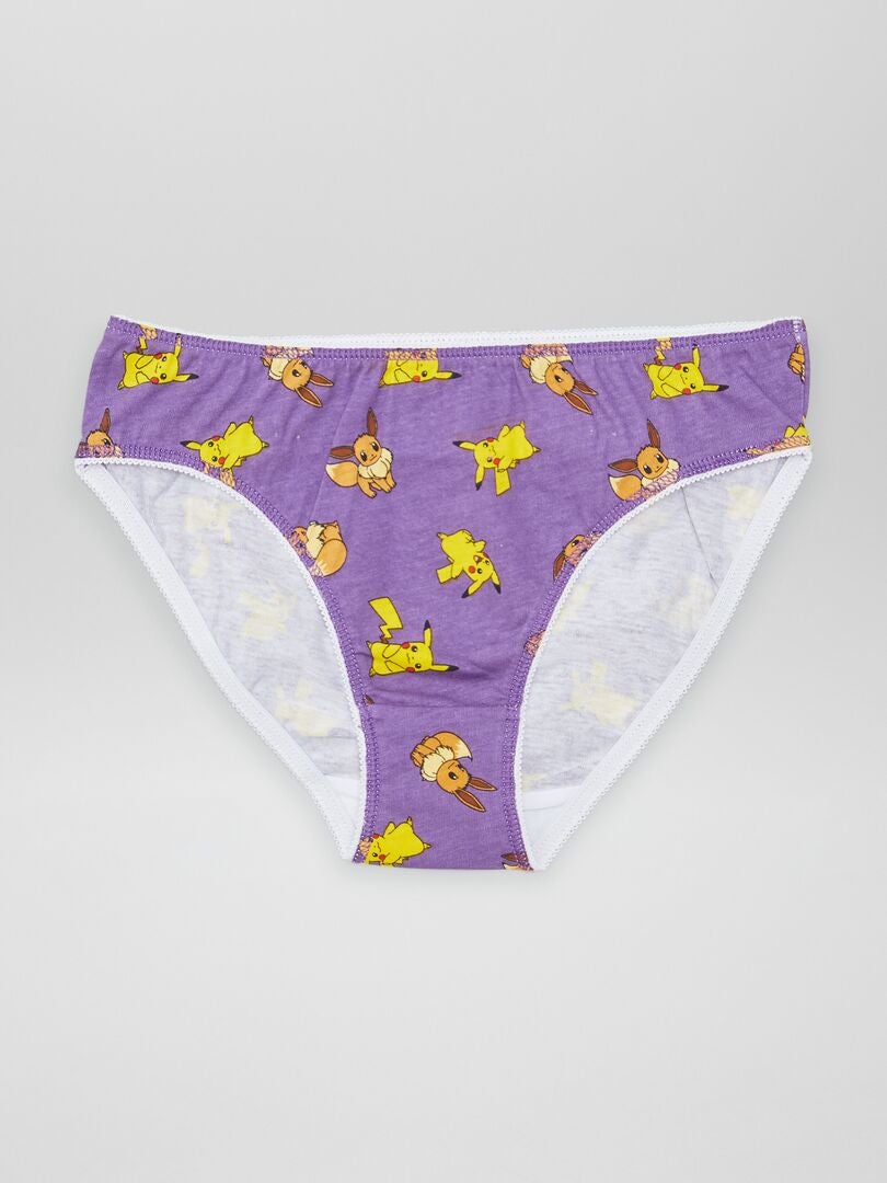 Conjunto de 3 cuecas 'Pokémon' - BRANCAS