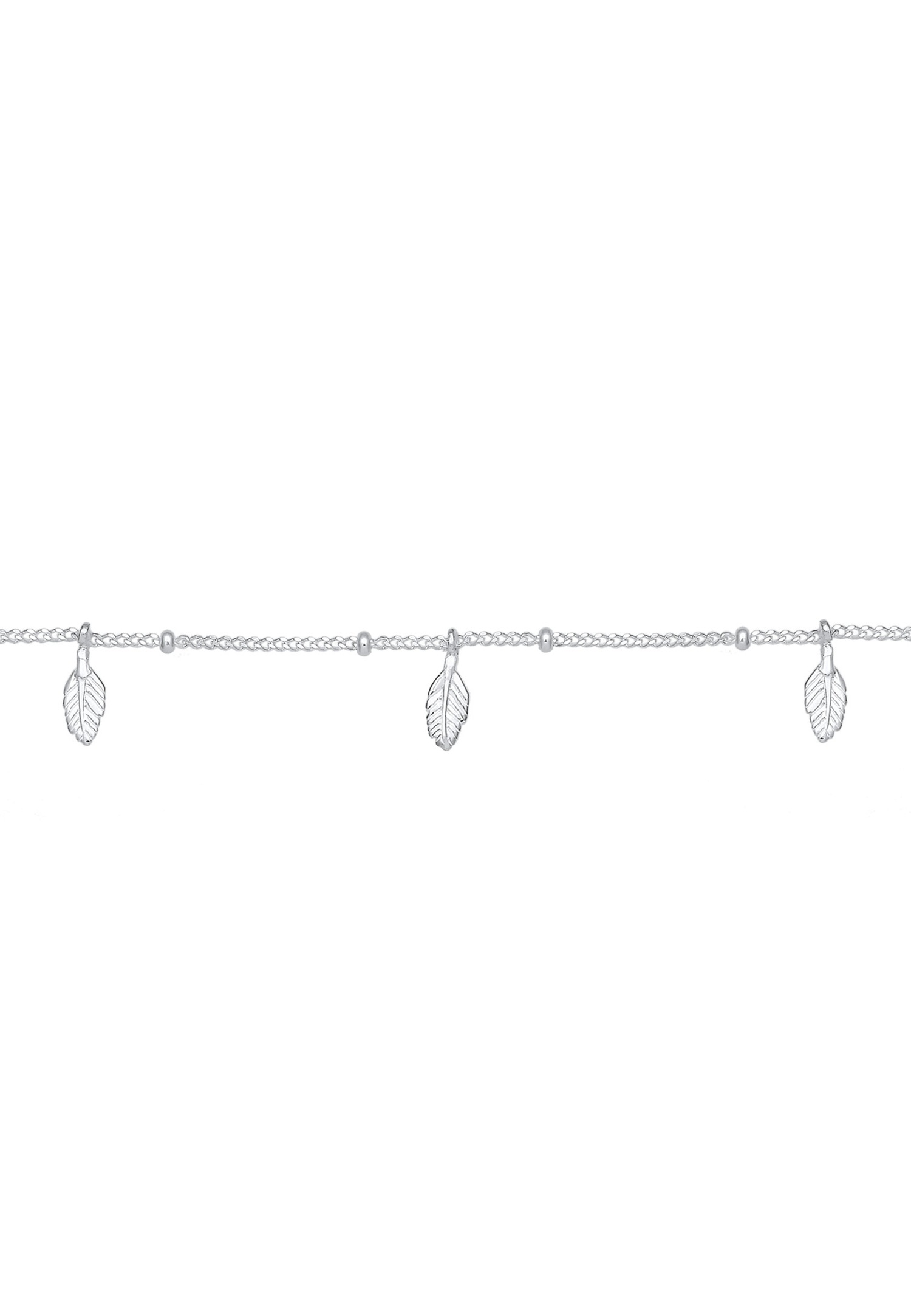 Elli Choker Pendentifs Plumes Boho Collier Femme Plaqué Or Argent (925/1000)