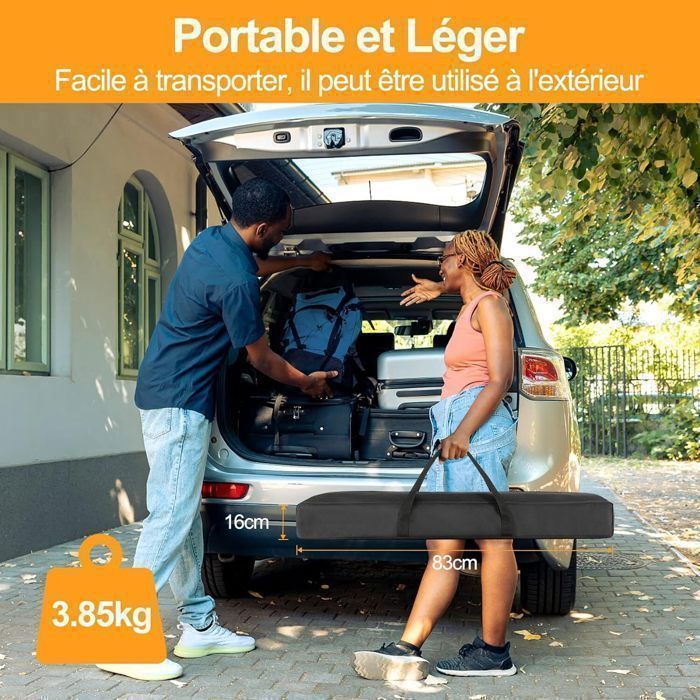 Schermo di proiezione video portatile VISULAPEX da 100 pollici con treppiede, 4K HD 16:9, leggero, facile da installare.