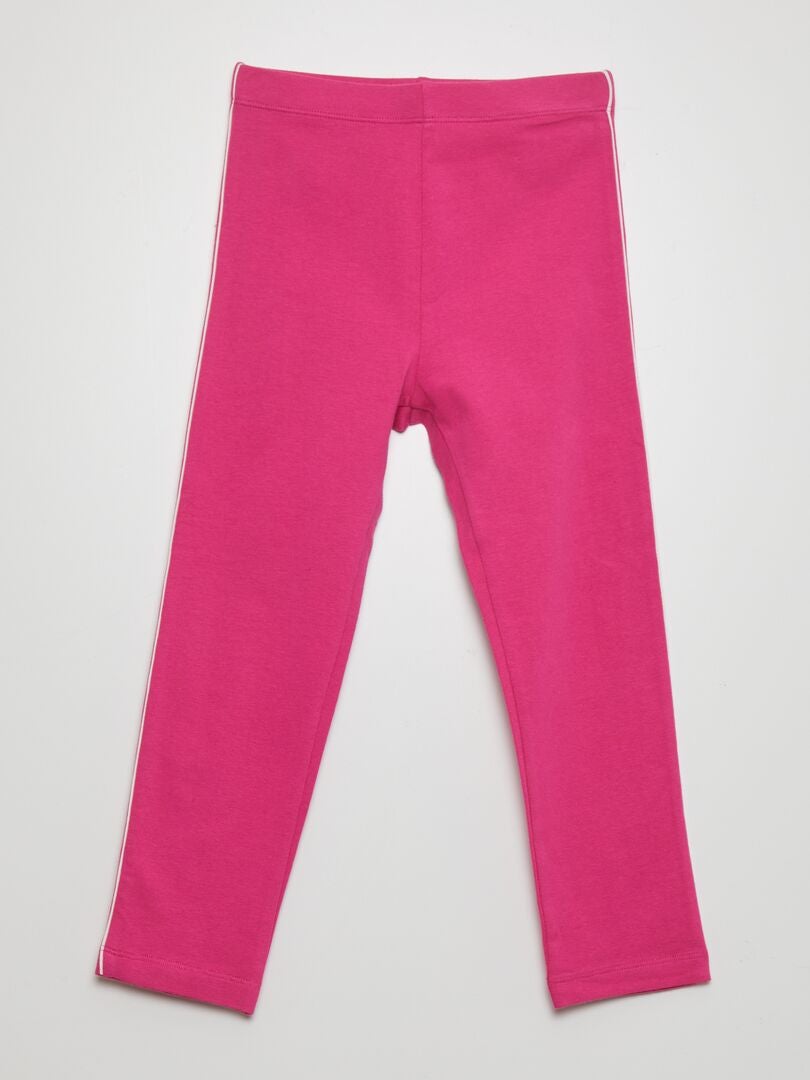 Calça legging de malha elástica com cós elástico - ROSA