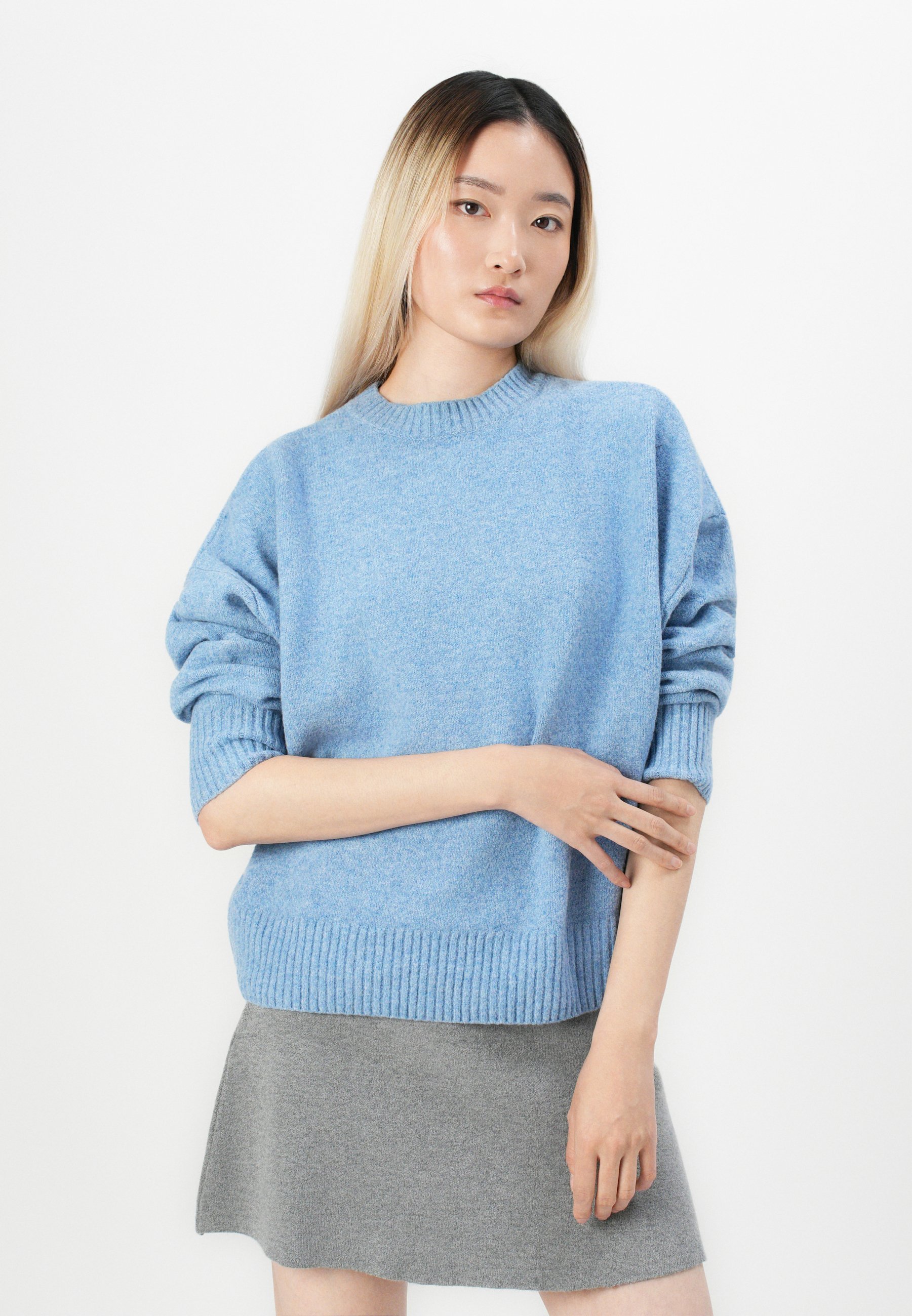 Vero Moda VMSABA SKATER - Gonna a trapezio - grigio mélange medio