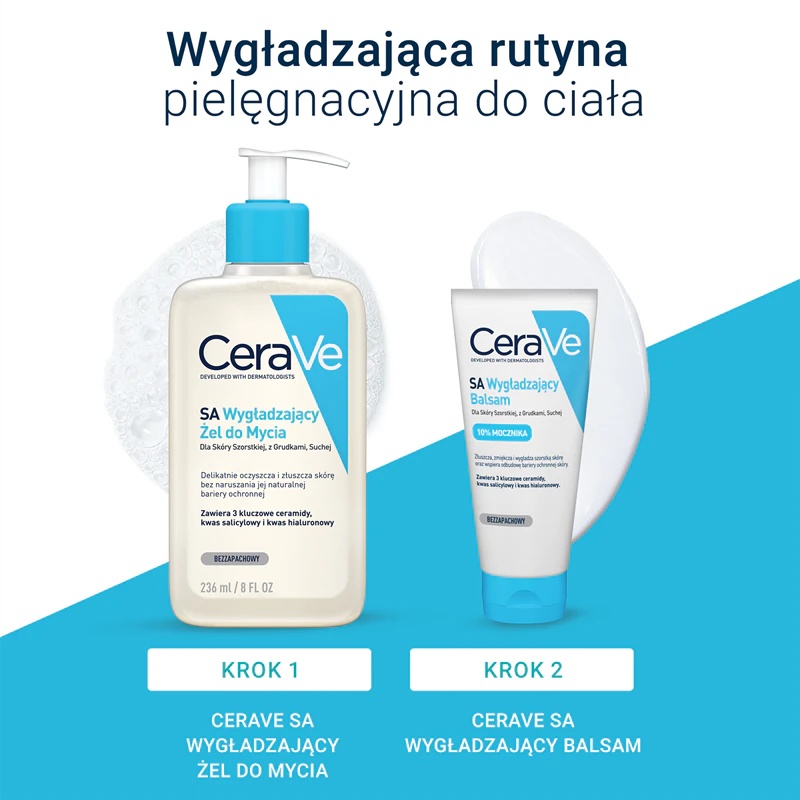 CeraVe Cleansers SA Smoothing Cleanser гел за чишћење и омекшавање суве коже