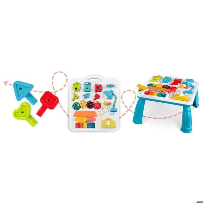 Table éducative musicale - JANSHOP - Piano coloré - Éléments mobiles - Développement motricité fine