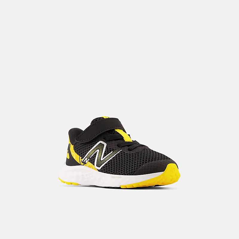 Sac à dos nageur Enfant Fresh Foam Arishi v4 à lacets élastiques et sangle supérieure - Noir et jaune vif