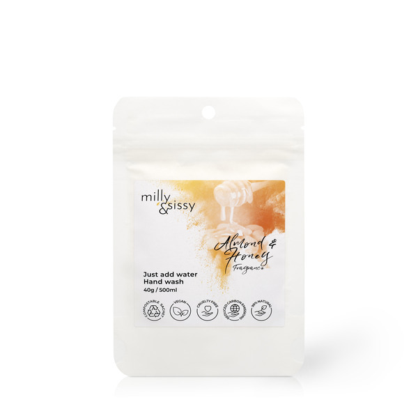 milly&sissy Zero Waste kézmosó mézes-mandulás utántöltő 40g