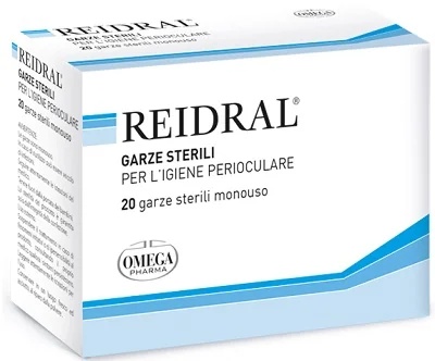 OMEGA PHARMA Reidral steriele gaasverbanden voor ooghygiëne, 20 stuks