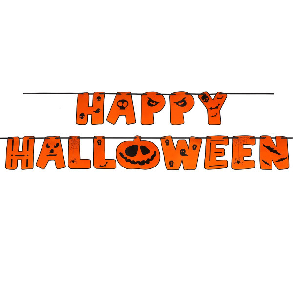 Ozdoby na Halloween girlanda 200 cm napis happy halloween
