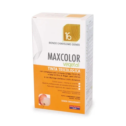 BELANGRIJKE KENMERKEN Max Color Vegetal Tint haarkleur 16 Zeer licht goudblond 140 ml