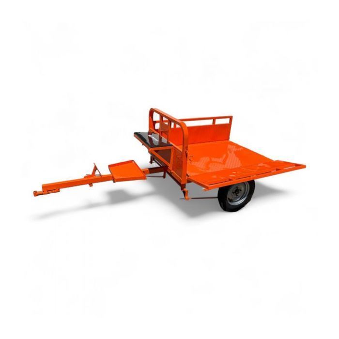 Remolque con freno de 450 kg para todas las marcas de motocultores con laterales plegables, DAEWOO DATR145