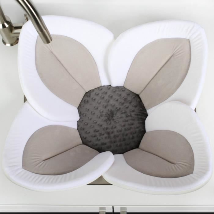 Alfombrilla de baño para bebé - Gris - Cojín de baño plegable con acolchado - Unisex - 80*80*2,5 cm