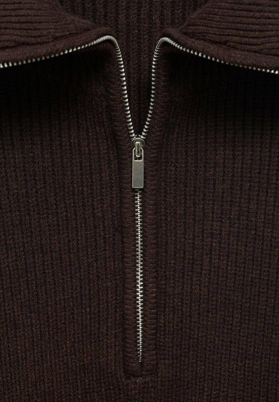 Pull Mango ZIPPER - marron
