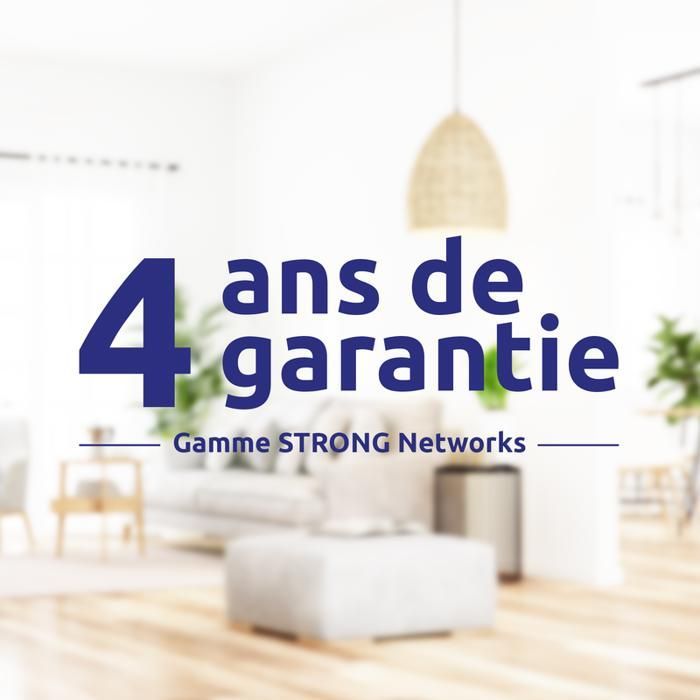 STRONG - Routeur Wifi 4G+ LTE - Jusqu'à 300 Mbps 4G/Wifi - 4 x RJ45 - Hotspot Mobile - Antennes détachables SMA - Facile à Installer