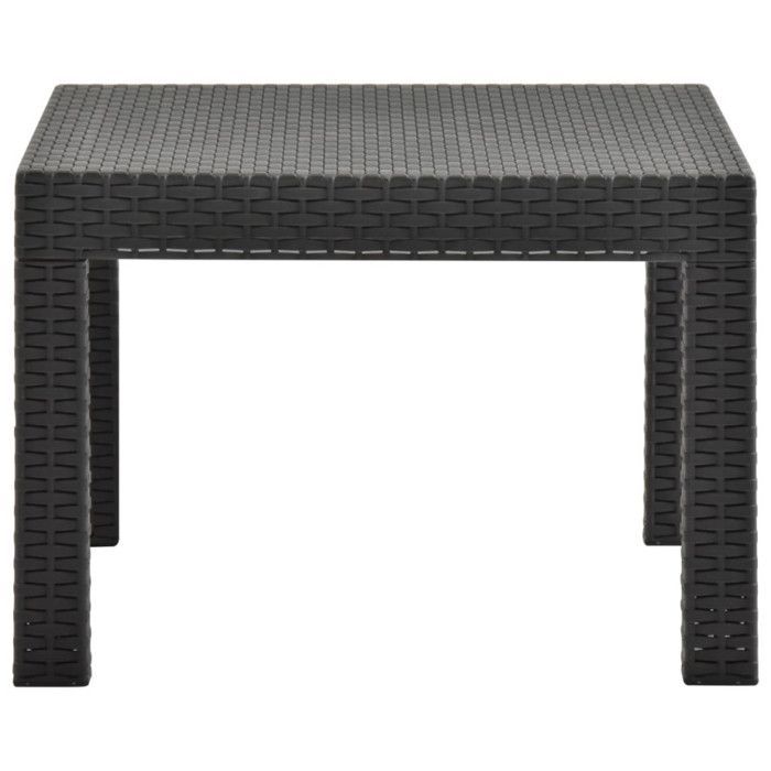 Tavolo da giardino vidaXL Antracite 58x58x41 cm PP