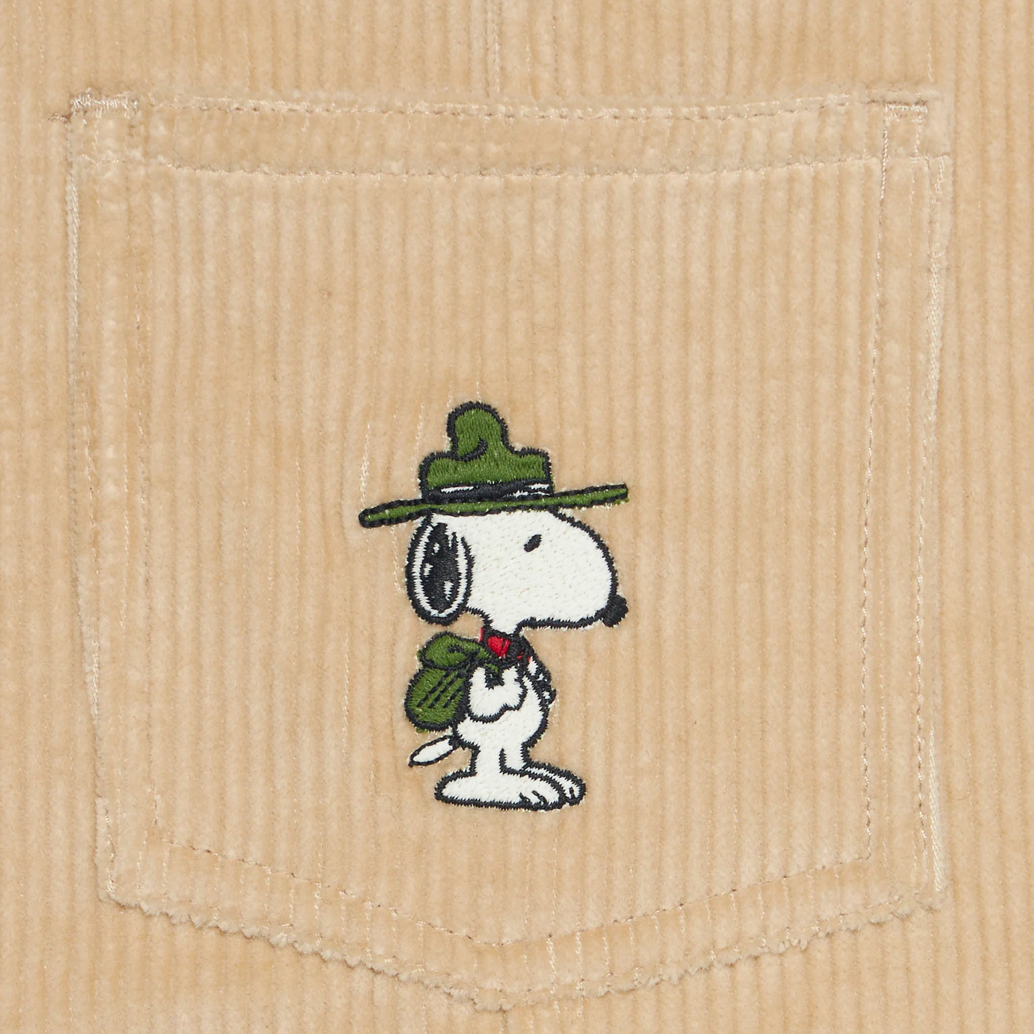 Corduroy overall voor jongens met Snoopy-patch | SP EDITION