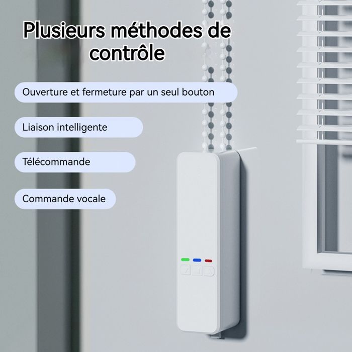 Interruptor para cortinas - ATELIX - WiFi para persianas enrollables. Interruptor para cortinas compatible con cordón de cortinas eléctricas.