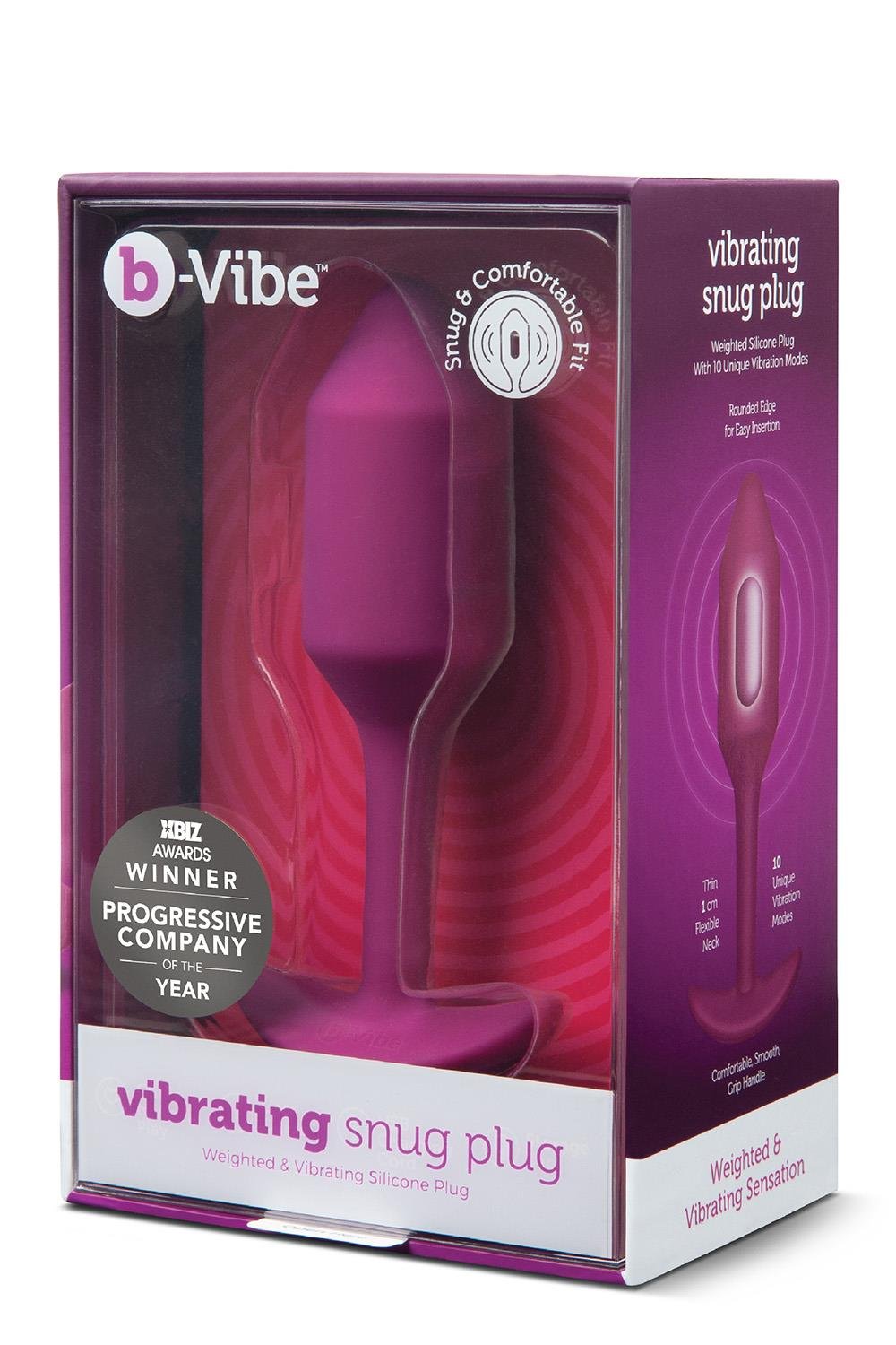 Βύσμα δόνησης B-Vibe Snug 2 ροζ