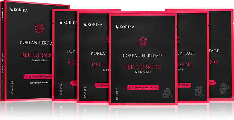 KORIKA Korean Heritage Rote Ginseng & Adenosin Anti-Aging Tuchmasken-Set zum Sonderpreis für Anti-Aging und Hautstraffung