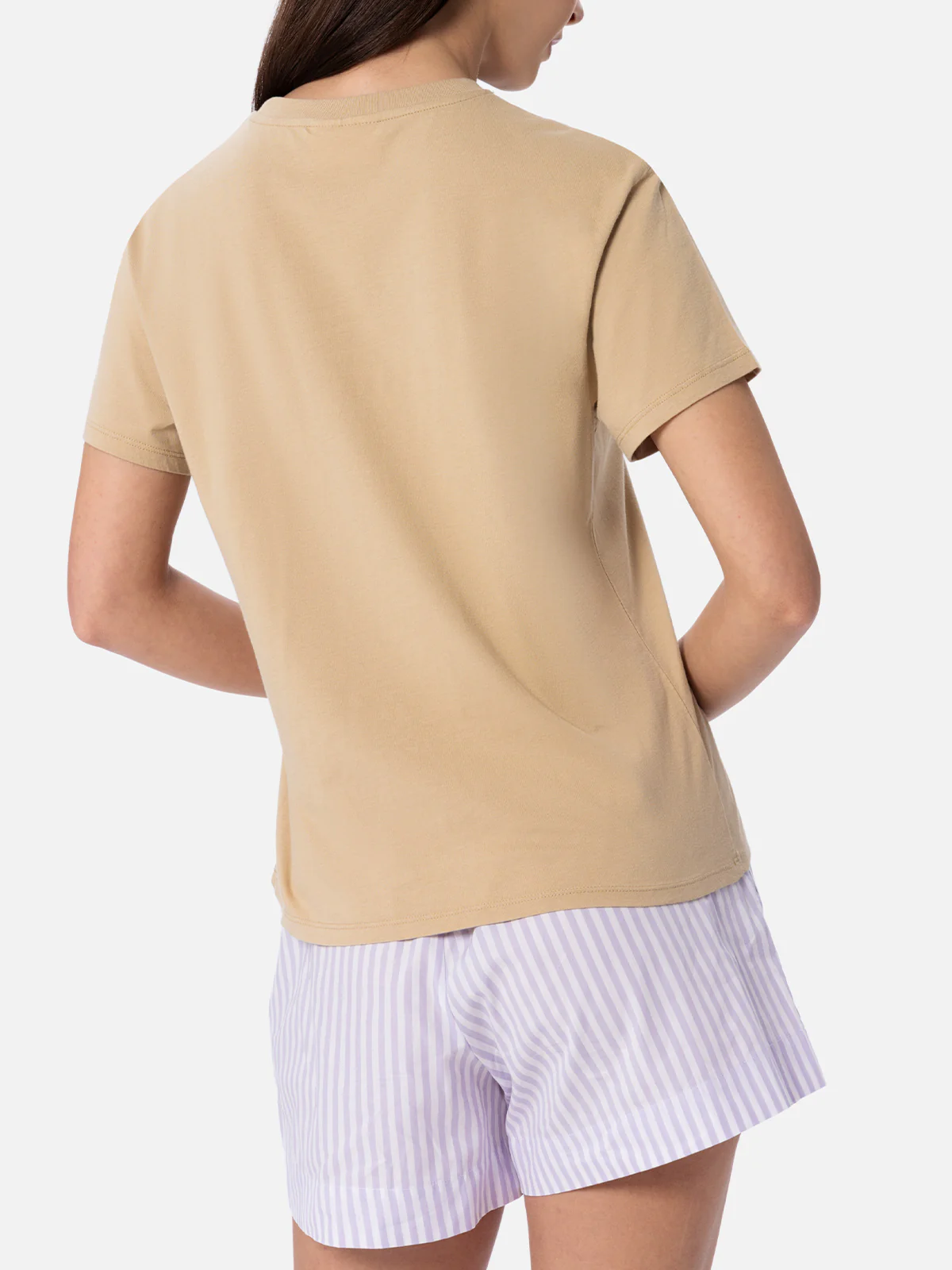 Emilie dames coltrui T-shirt van katoenen jersey met st-borduurwerk