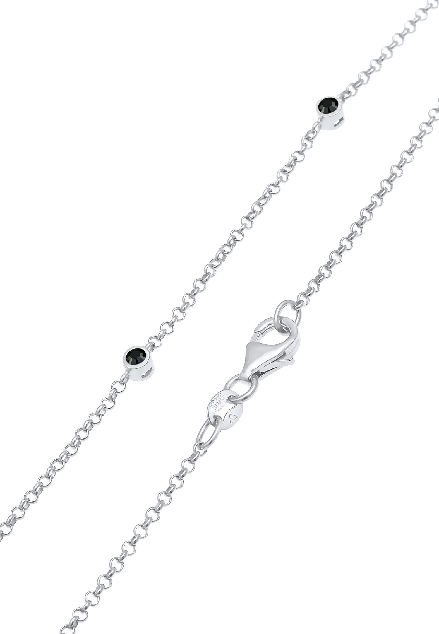 Elli Solitaire féminin glamour avec cristaux en argent 925