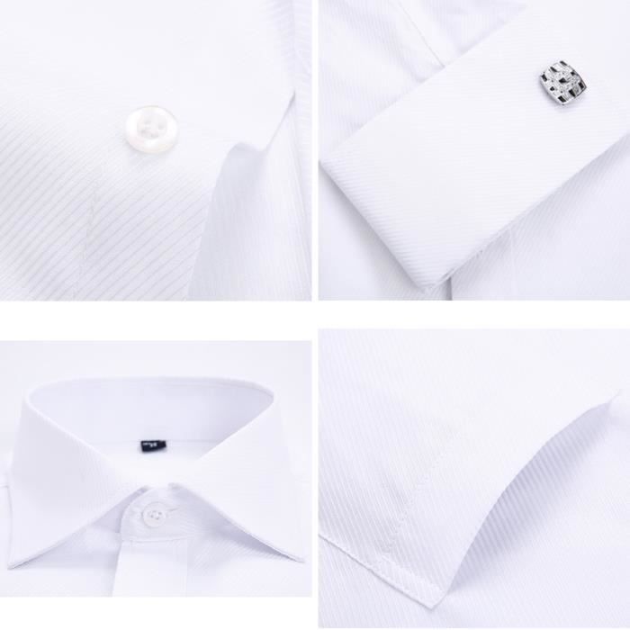 Camicia casual da uomo a maniche lunghe, tinta unita, chiusura con bottoni