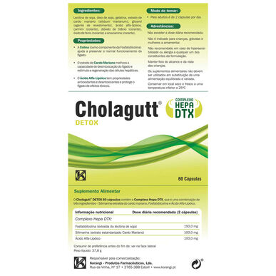 Cholagutt Maksaa suojaavat Detox-kapselit 60 kapselia