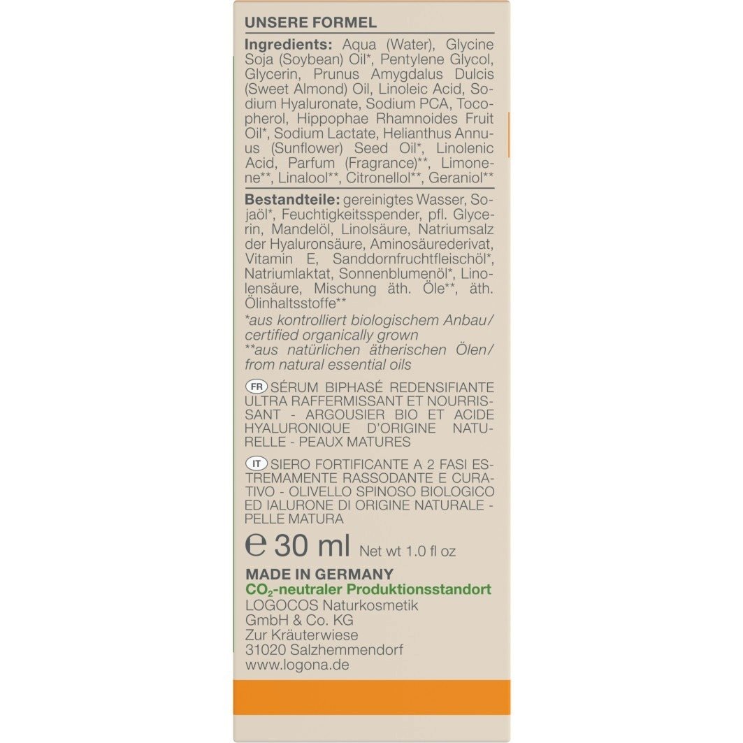 Hydratačné sérum Logona s omladzujúcim účinkom – 30 ml