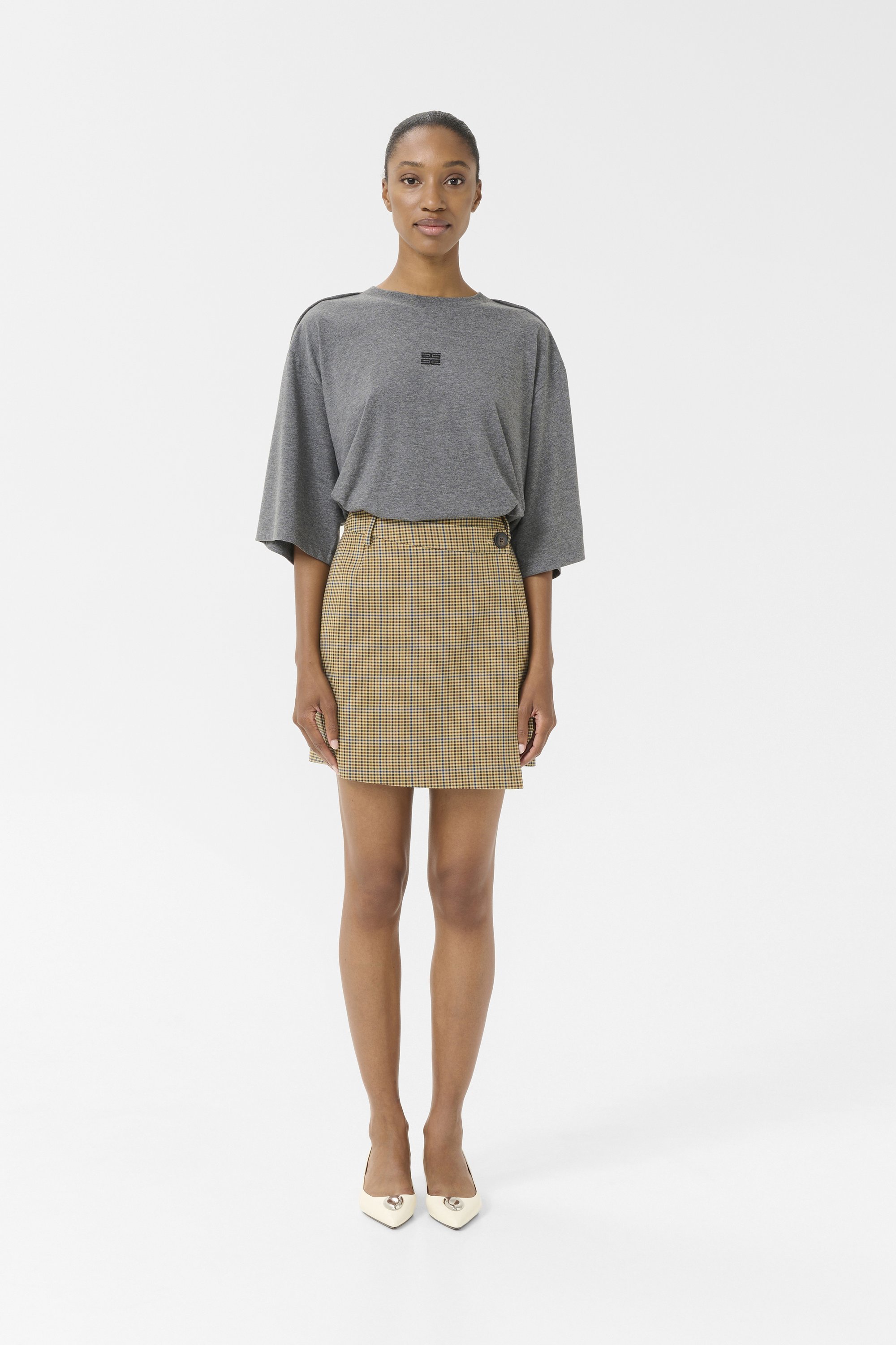 Gestuz JILAN TEE - T-shirt met print - donkergrijs