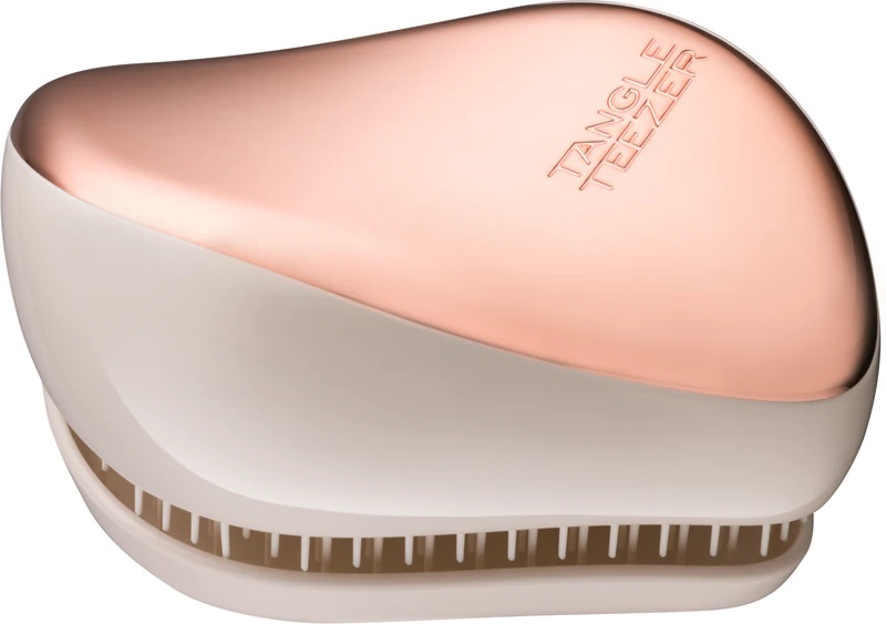 Tangle Teezer kompaktna krtača za oblikovanje las, rožnato zlata, kremasta