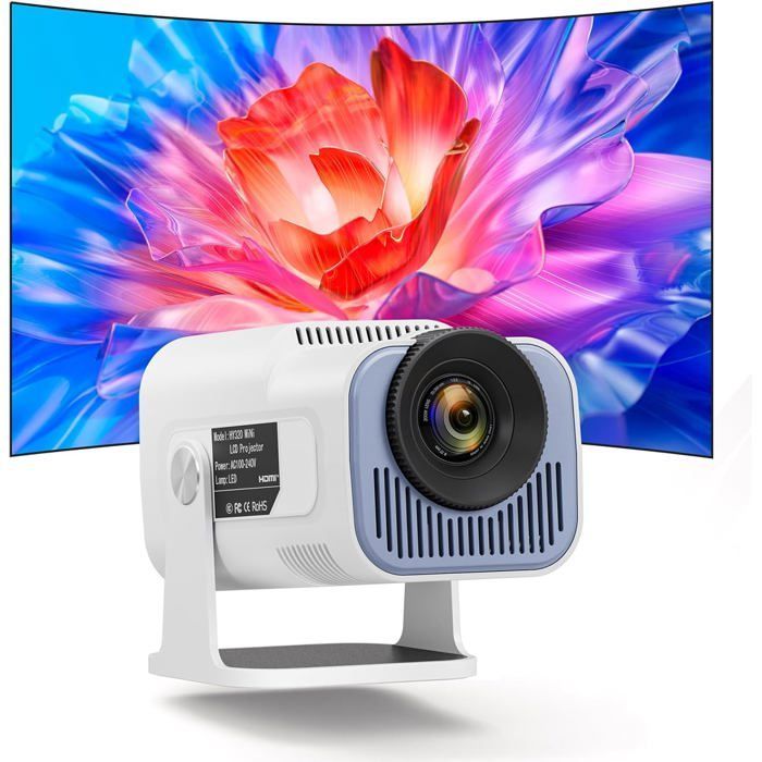 Mini videoproiettore portatile 4K - ZOKKO - Risoluzione 4K - Luminosità 350 lumen - Rotazione a 180°