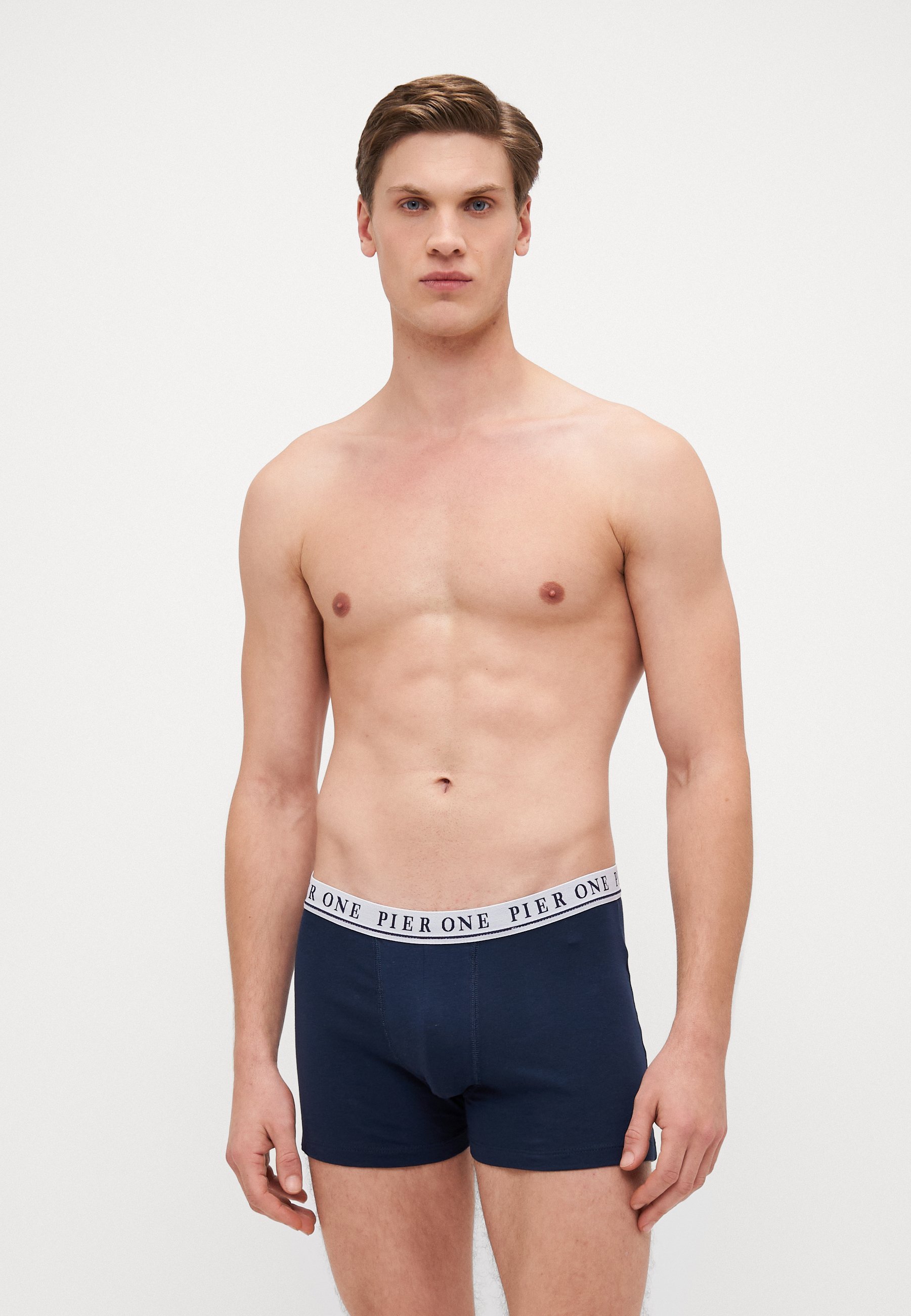 Confezione da 5 boxer Pier One - blu scuro/bianco sporco