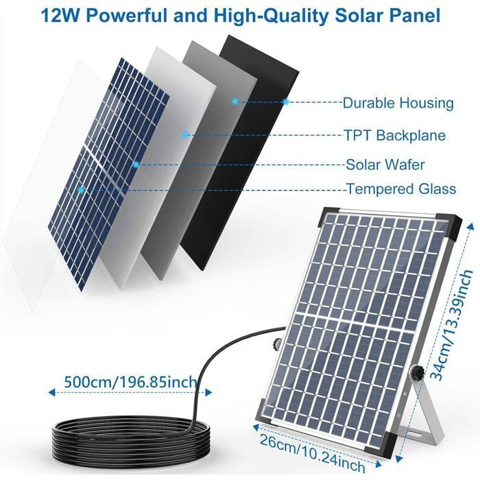 AISITIN 12W DIY Solar Fountain Pump, with 21 Nozzles and 2M Transparent Hose, Solar Fountain for Pond, Garden