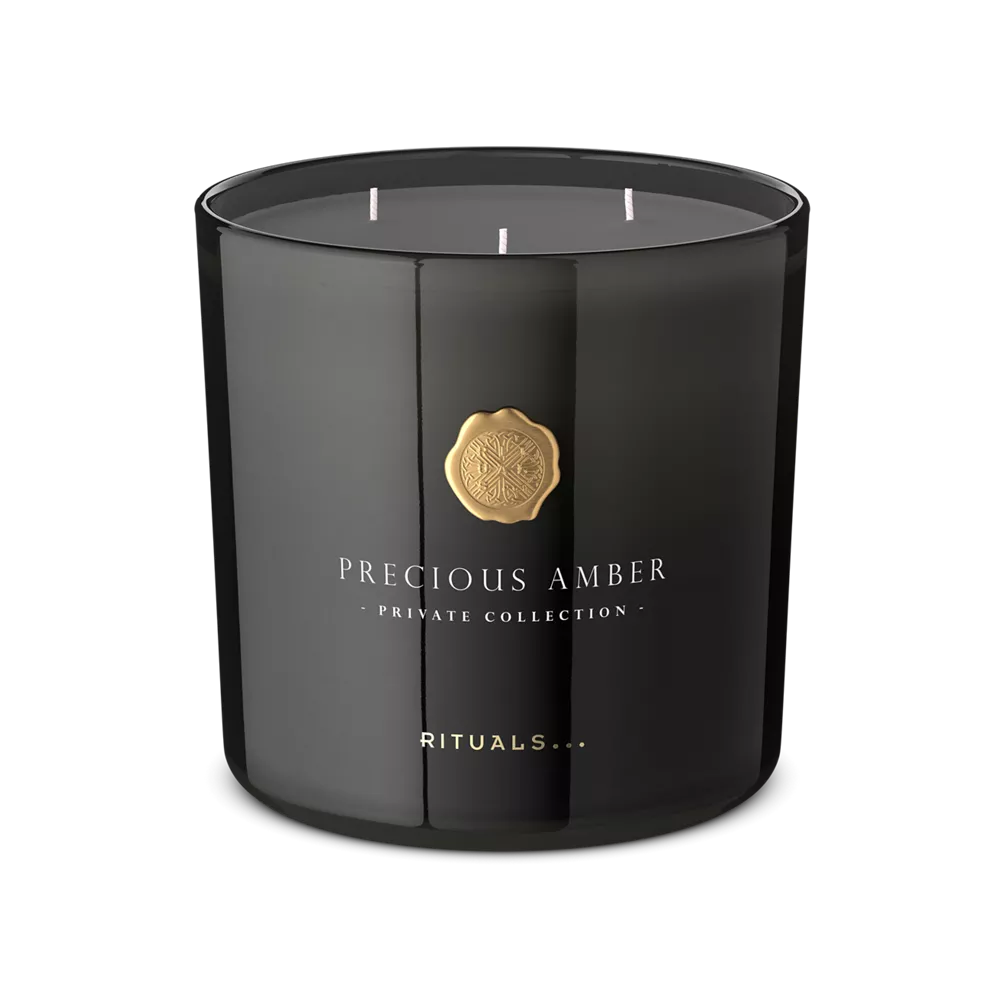 Vela aromática de ámbar precioso mediana de la colección privada, vela aromática de lujo, 1000 g