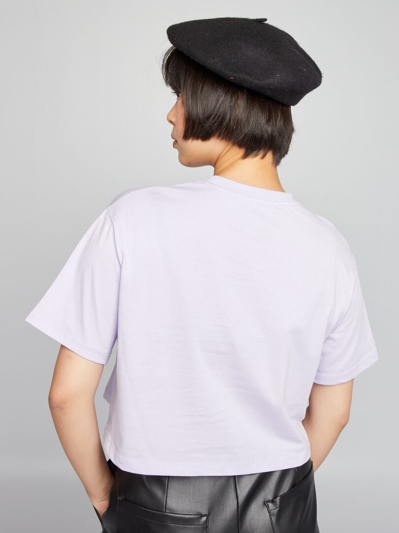 Camiseta cropped 'Sasuke' - ROXA