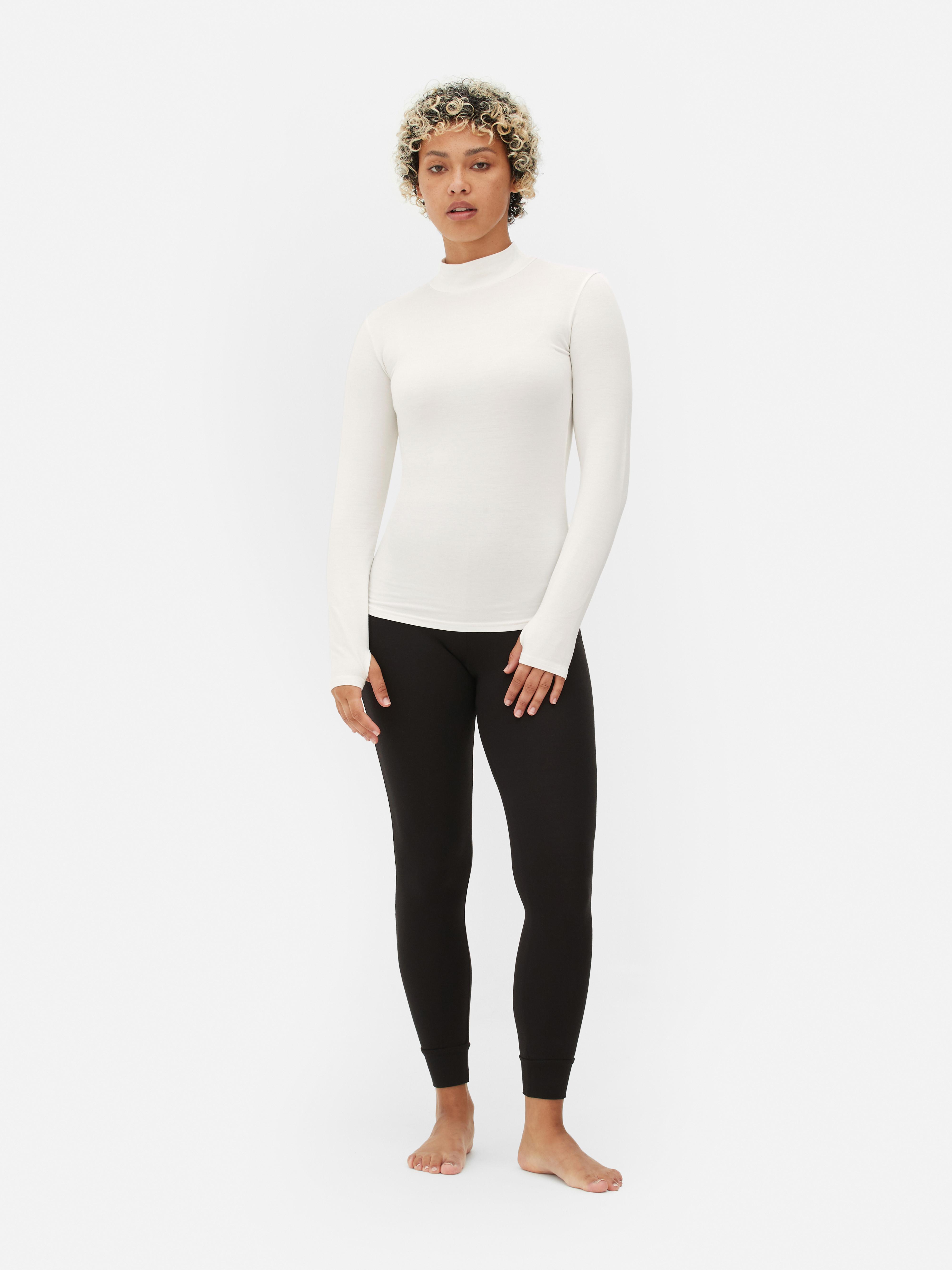 Thermoshirt mit hohem Kragen und langen Ärmeln, figurbetont
