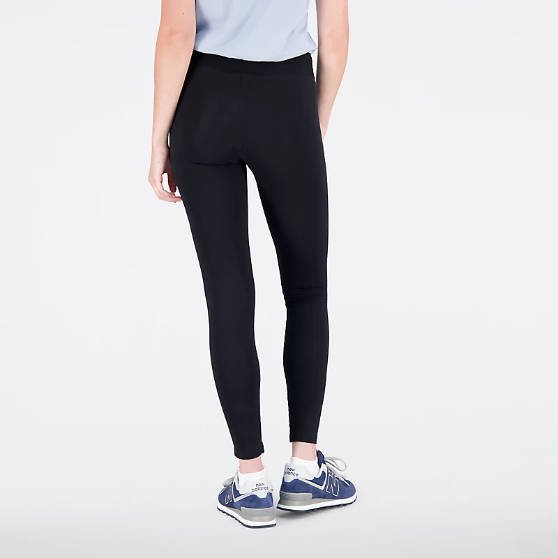 Stacked Essentials Damen-Leggings aus Baumwolle mit Logo – SCHWARZ