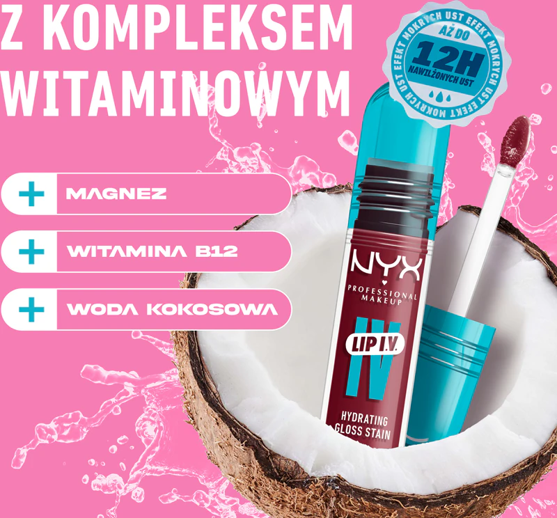 NYX Professional Makeup Lip IV gloss labial hidratante de longa duração