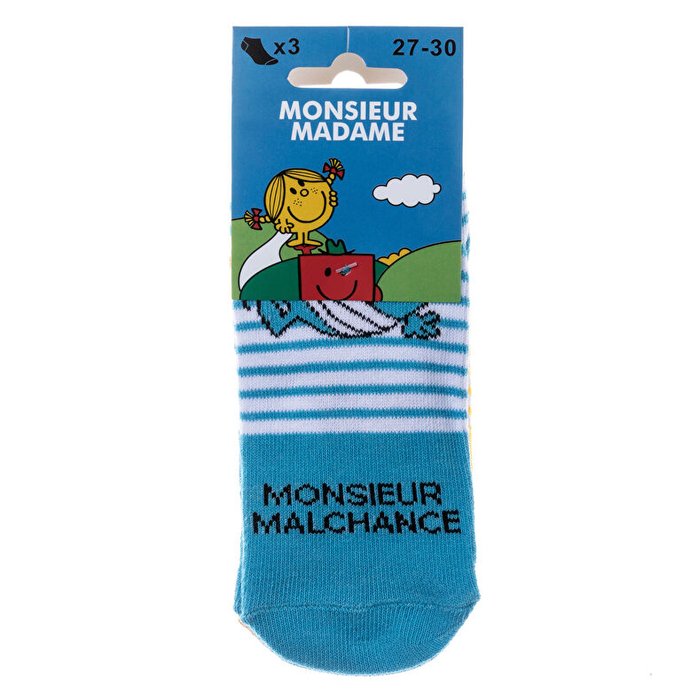 Mr. Men ja Little Miss oranssit poikien sukat - 3 kpl pakkaus