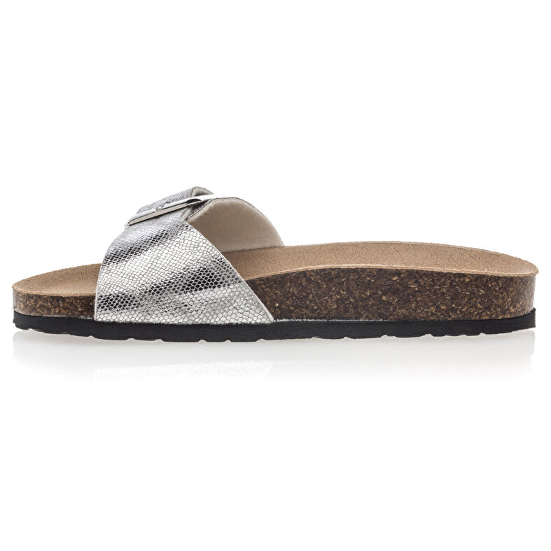 Grå sandaler / sko med åpen tå til dame