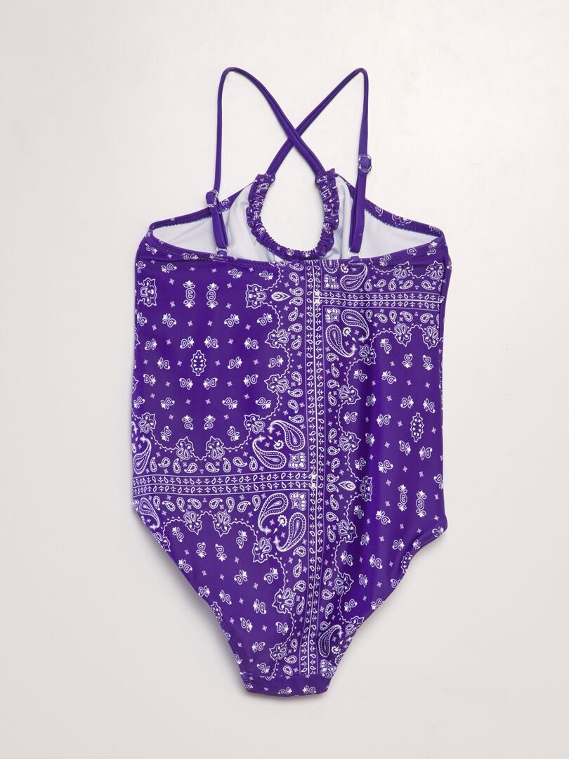Maiô Paisley de uma peça - ROXO