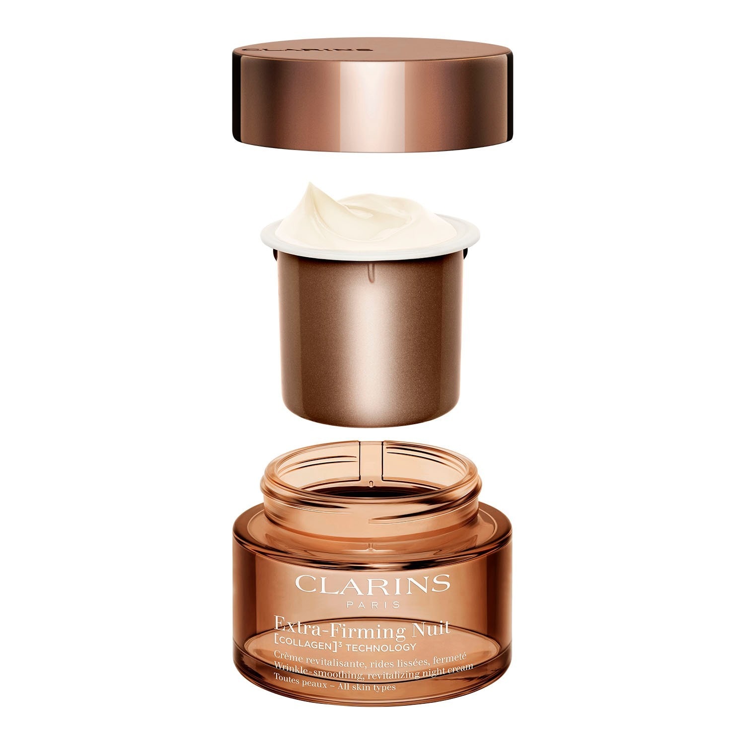 Creme Noturno Extra Firmador Clarins 40+ - Todos os Tipos de Pele - 50 ml - Refil