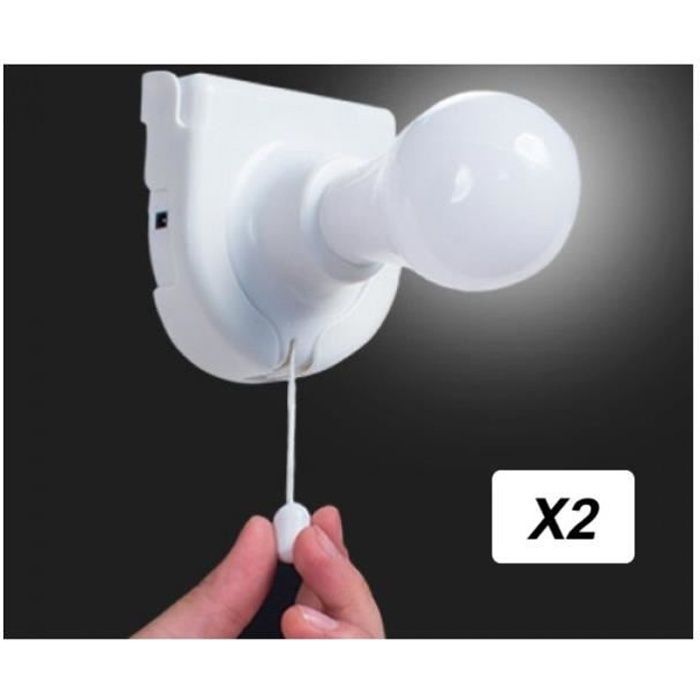 Bombilla LED sin marca - Paquete de 2 - Inalámbrica - Portátil - Blanco cálido